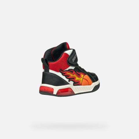 Shoes with lights INEK BOY Black/Red - image number 4 | GEOX