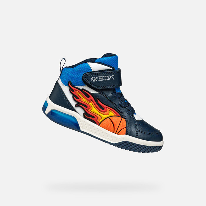 Shoes with lights INEK BOY Navy/Light Blue | GEOX