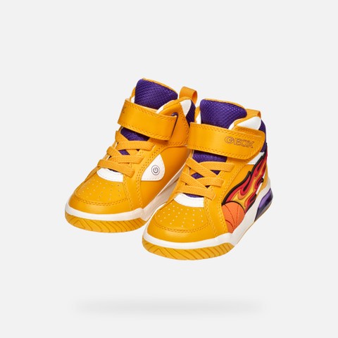 Shoes with lights INEK BOY Yellow/Purple - image number 8 | GEOX