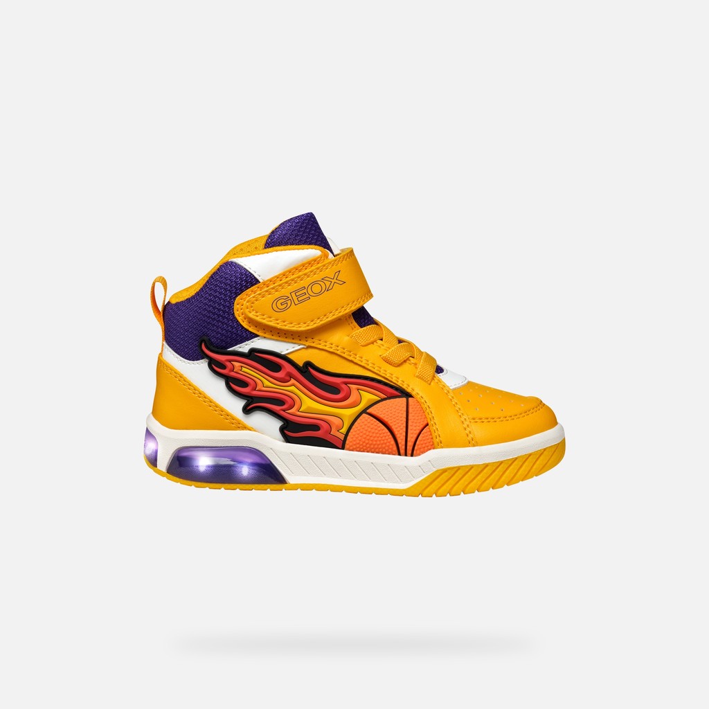 Shoes with lights INEK BOY Yellow/Purple - image number 1 | GEOX