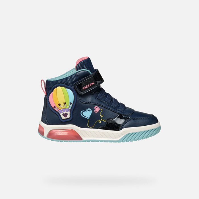 Shoes with lights INEK GIRL Navy/Watersea | GEOX