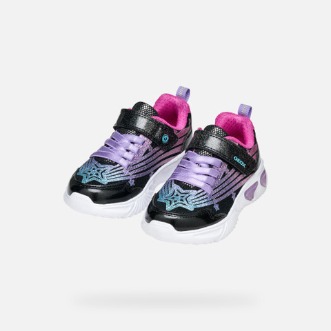 Shoes with lights ASSISTER GIRL Black/Fuchsia - image number 7 | GEOX