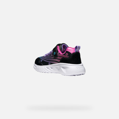 Shoes with lights ASSISTER GIRL Black/Fuchsia - image number 3 | GEOX