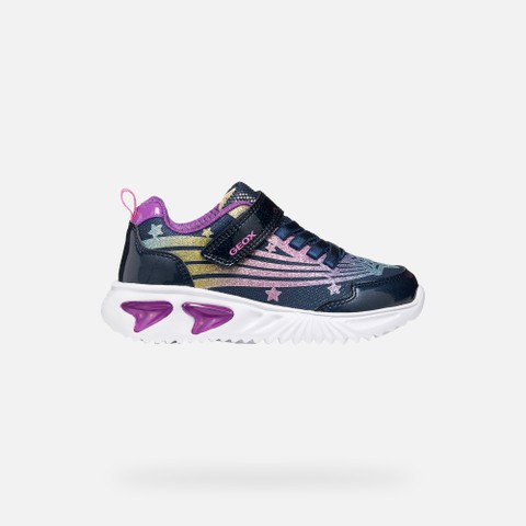Chaussure lumineuse ASSISTER FILLE Bleu marine/Violet - image number 2 | GEOX