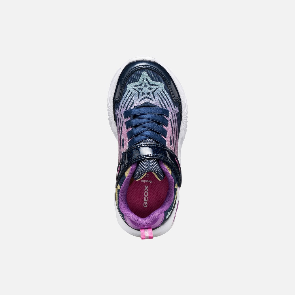 Chaussure lumineuse ASSISTER FILLE Bleu marine/Violet - image number 6 | GEOX