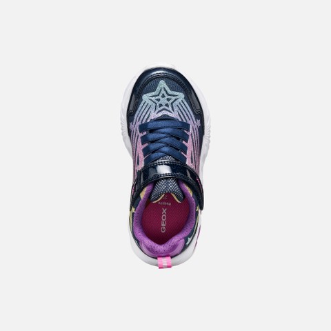 Chaussure lumineuse ASSISTER FILLE Bleu marine/Violet - image number 6 | GEOX