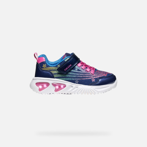 Shoes with lights ASSISTER GIRL Blue - image number 7 | GEOX