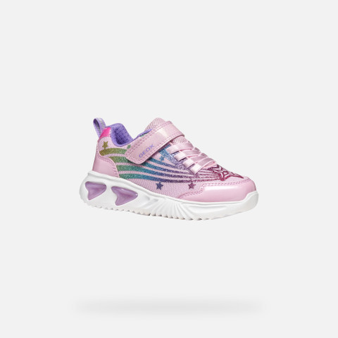 Shoes with lights ASSISTER GIRL Pink/Multicolor - image number 2 | GEOX