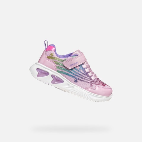Shoes with lights ASSISTER GIRL Pink/Multicolor - image number 0 | GEOX