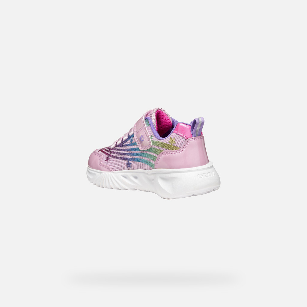 Shoes with lights ASSISTER GIRL Pink/Multicolor - image number 3 | GEOX