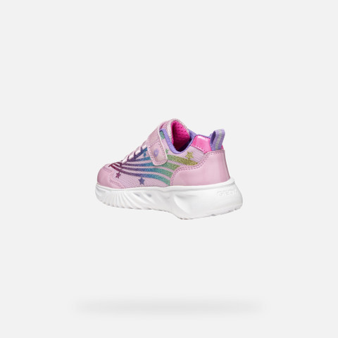Shoes with lights ASSISTER GIRL Pink/Multicolor - image number 3 | GEOX