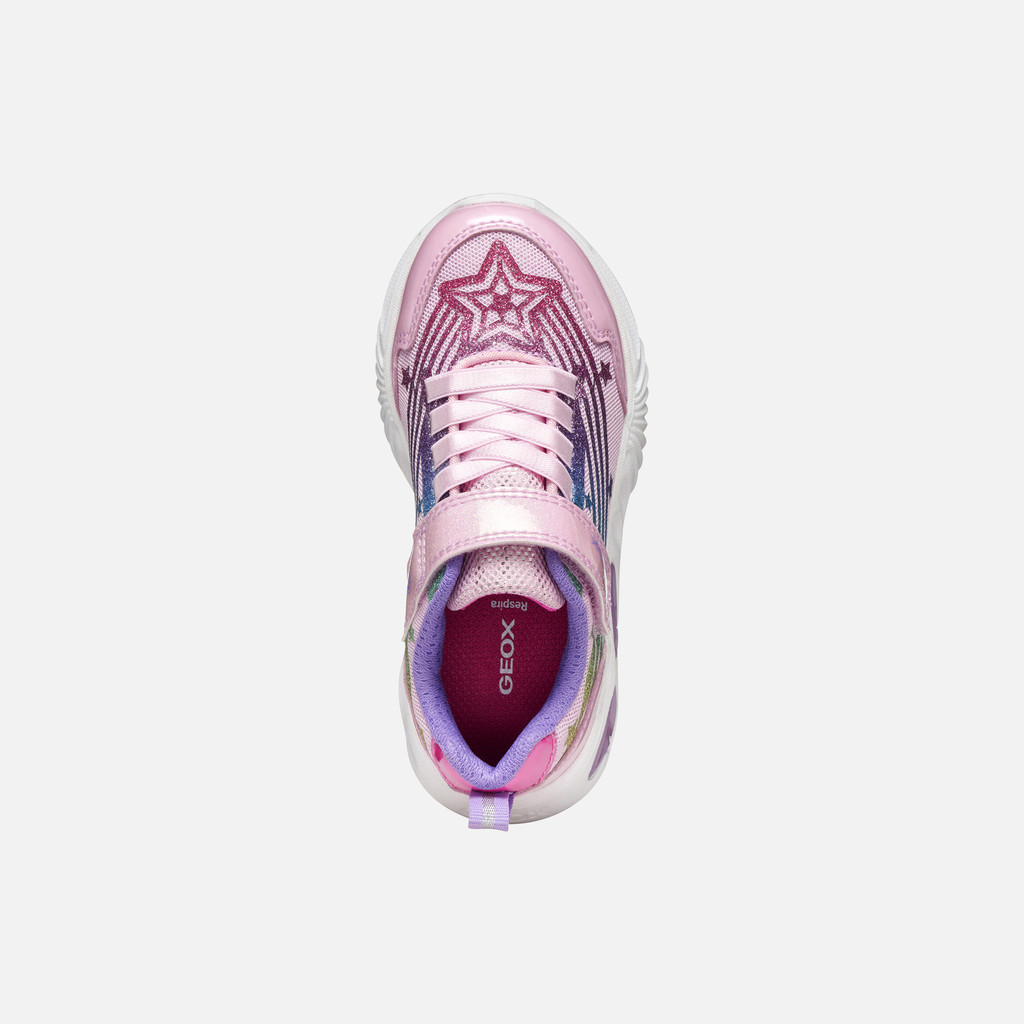 Shoes with lights ASSISTER GIRL Pink/Multicolor - image number 5 | GEOX