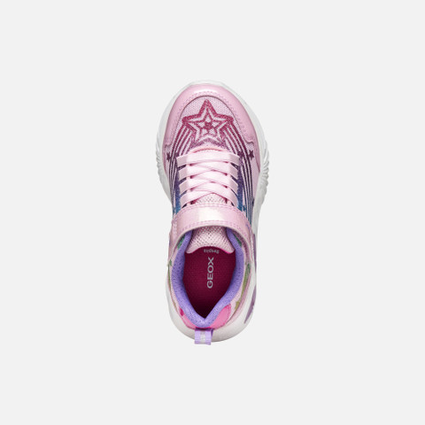 Shoes with lights ASSISTER GIRL Pink/Multicolor - image number 5 | GEOX