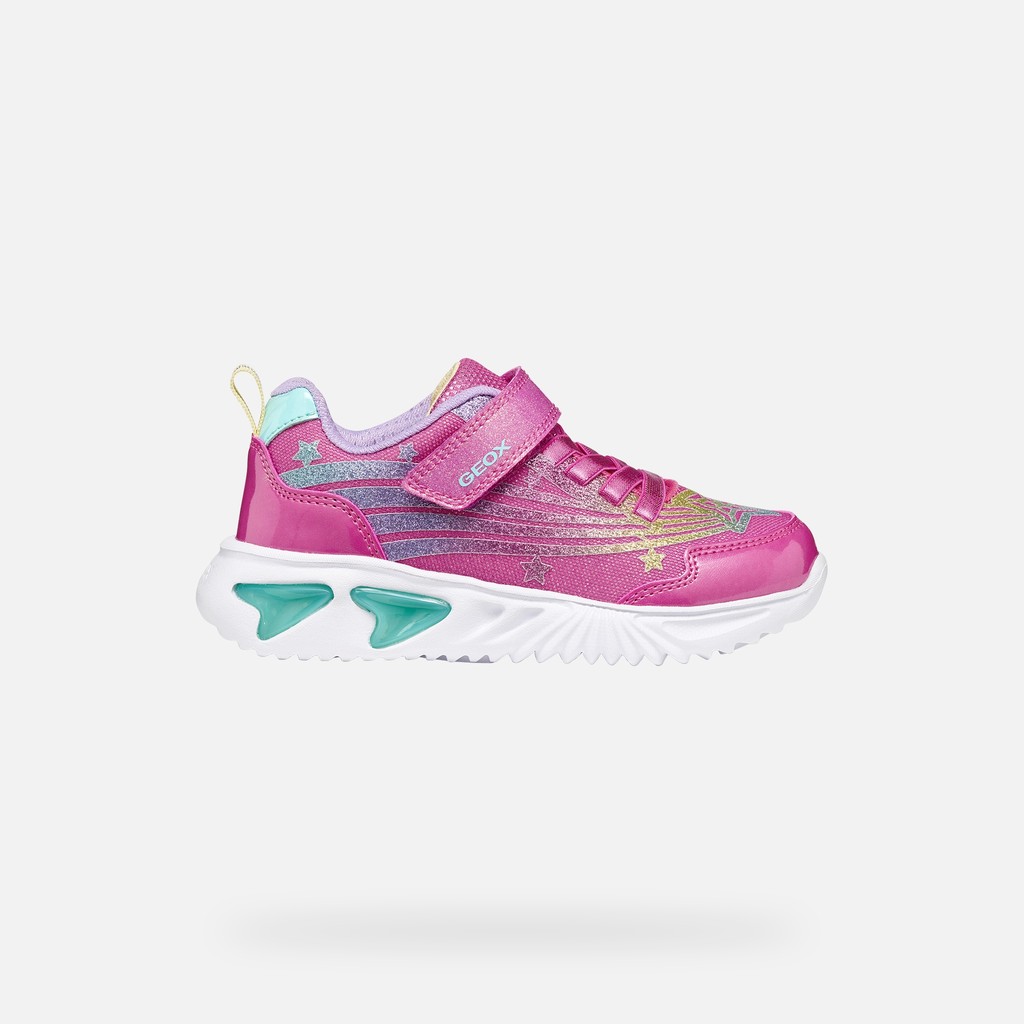 Velcro shoes ASSISTER GIRL Fuchsia/Multicolor - image number 2 | GEOX