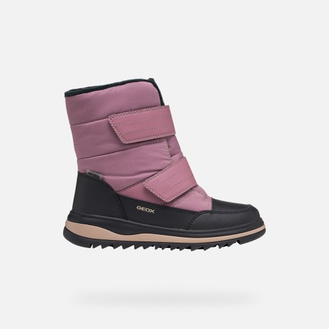 Waterproof snow ankle boots ADELHIDE ABX GIRL Dark rose/Black - image number 1 | GEOX