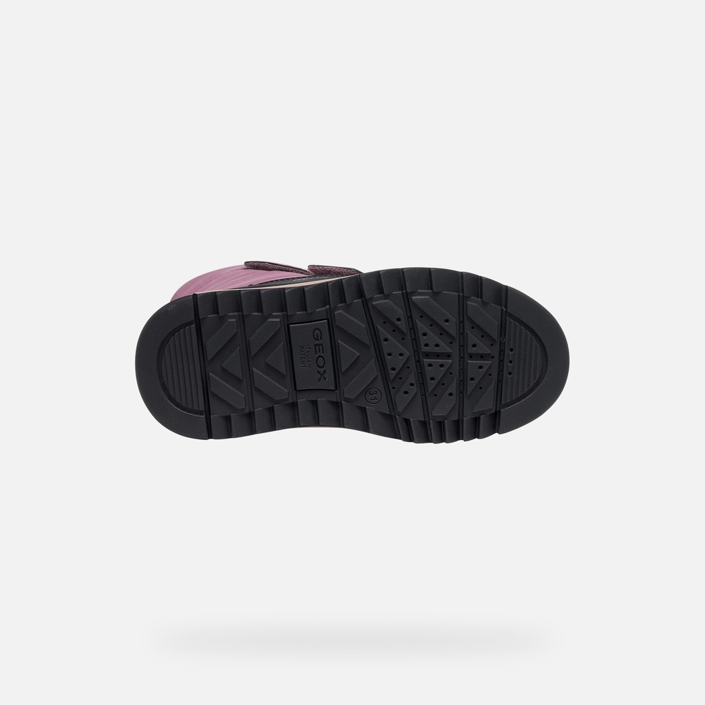 Waterproof snow ankle boots ADELHIDE ABX GIRL Dark rose/Black - image number 6 | GEOX