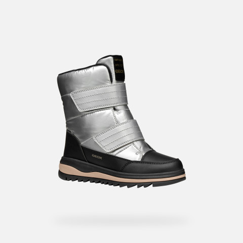 Winter boots ADELHIDE ABX GIRL Silver/Black - image number 2 | GEOX