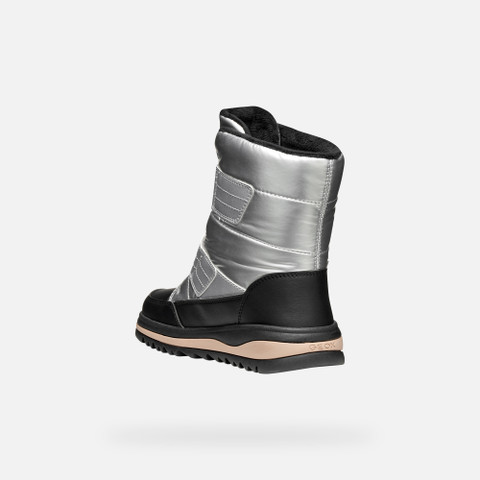 Winter boots ADELHIDE ABX GIRL Silver/Black - image number 3 | GEOX