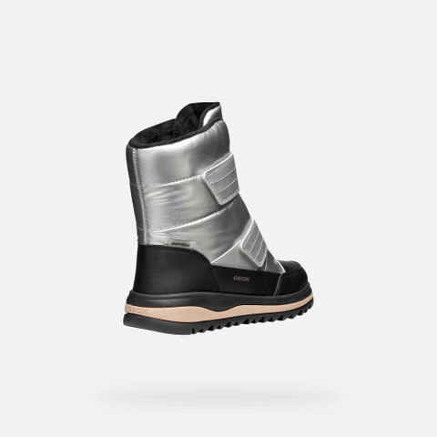 Winter boots ADELHIDE ABX GIRL Silver/Black - image number 4 | GEOX
