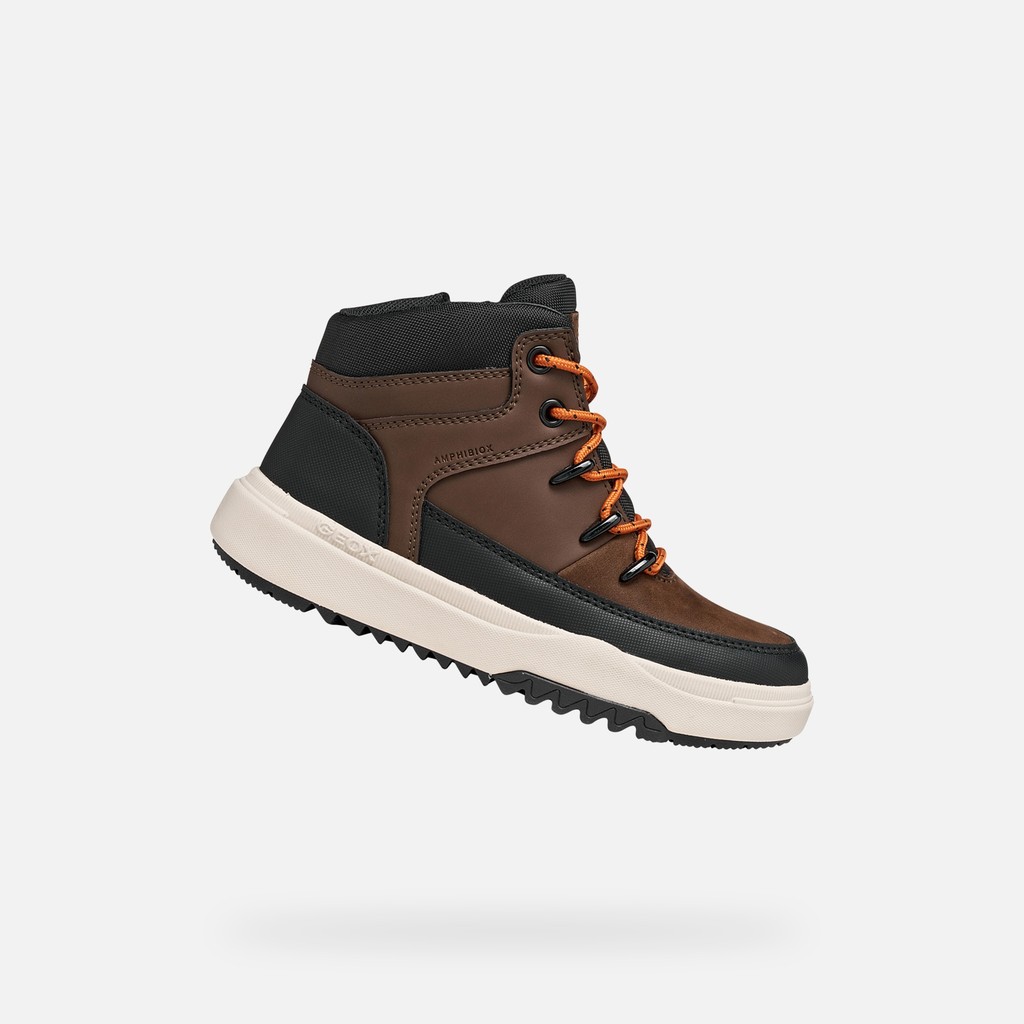 Waterproof ankle boots BUNSHEE ABX BOY Dark Brown - image number 0 | GEOX