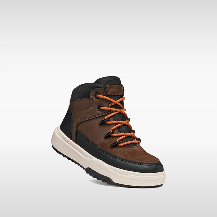 Waterproof ankle boots BUNSHEE ABX BOY Dark Brown | GEOX