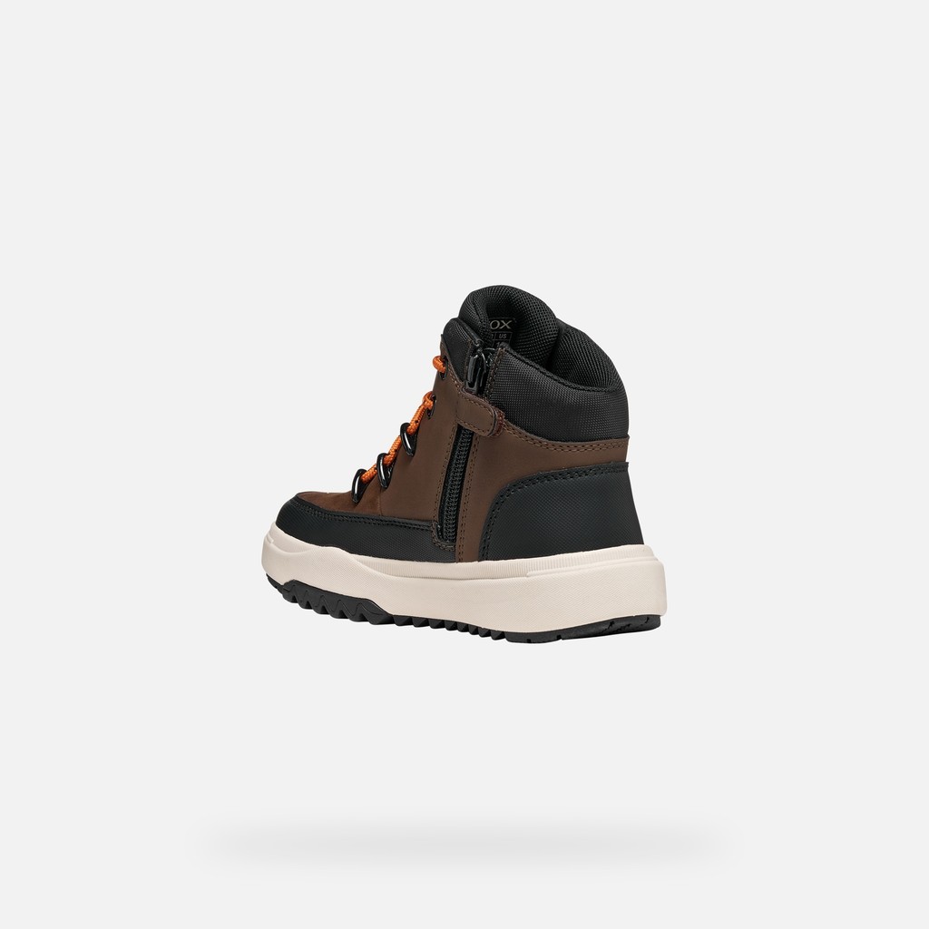 Waterproof ankle boots BUNSHEE ABX BOY Dark Brown - image number 3 | GEOX