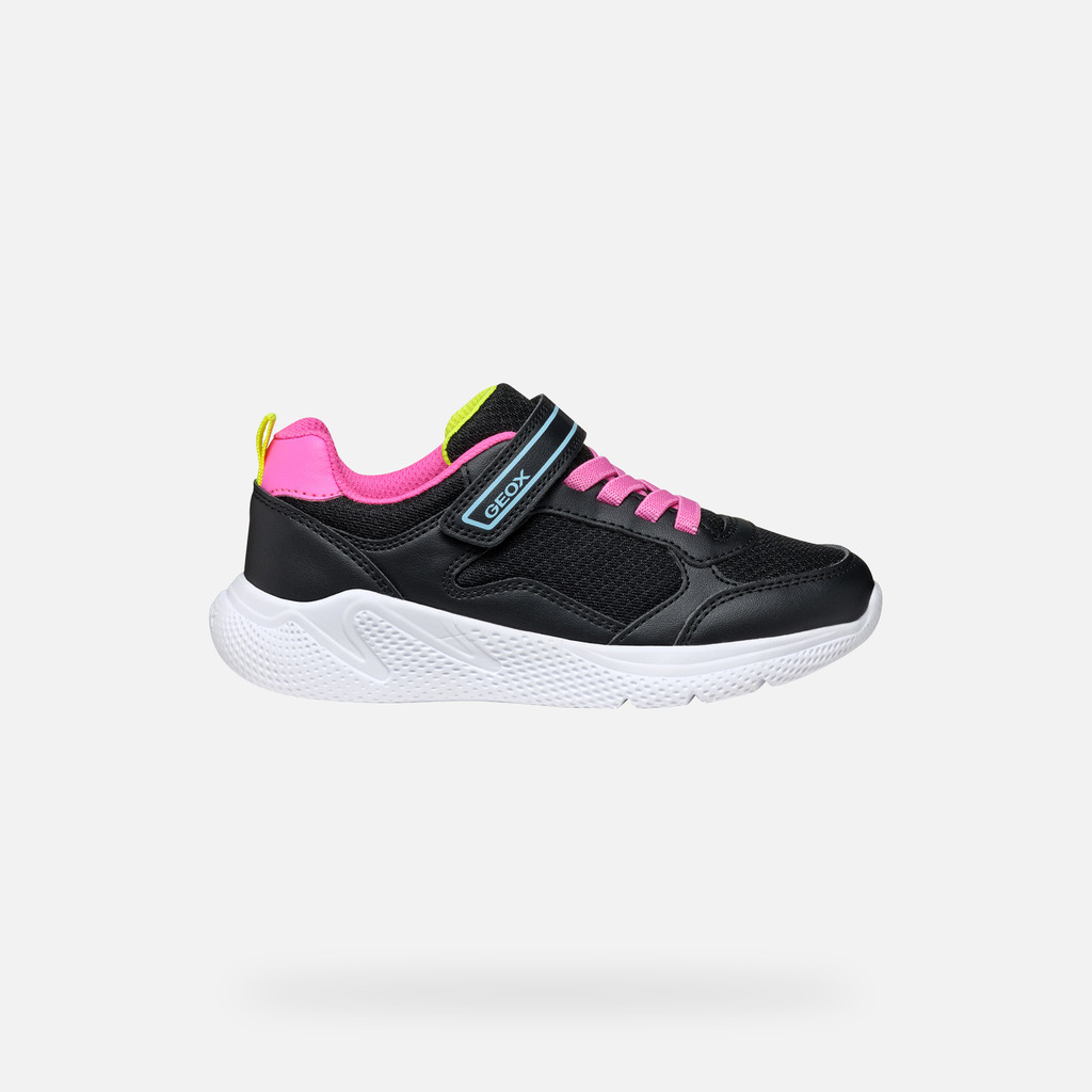 Low top sneakers SPRINTYE GIRL Black/Fluo Fuchsia - image number 1 | GEOX