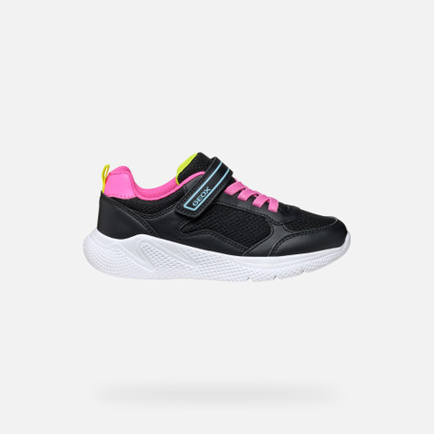 Low top sneakers SPRINTYE GIRL Black/Fluo Fuchsia - image number 1 | GEOX