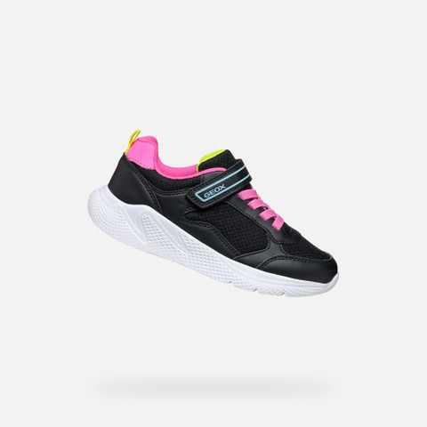 Low top sneakers SPRINTYE GIRL Black/Fluo Fuchsia - image number 0 | GEOX
