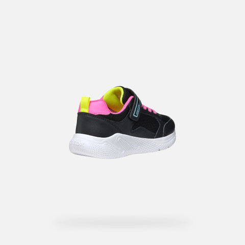 Low top sneakers SPRINTYE GIRL Black/Fluo Fuchsia - image number 4 | GEOX
