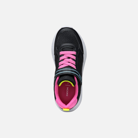 Low top sneakers SPRINTYE GIRL Black/Fluo Fuchsia - image number 5 | GEOX
