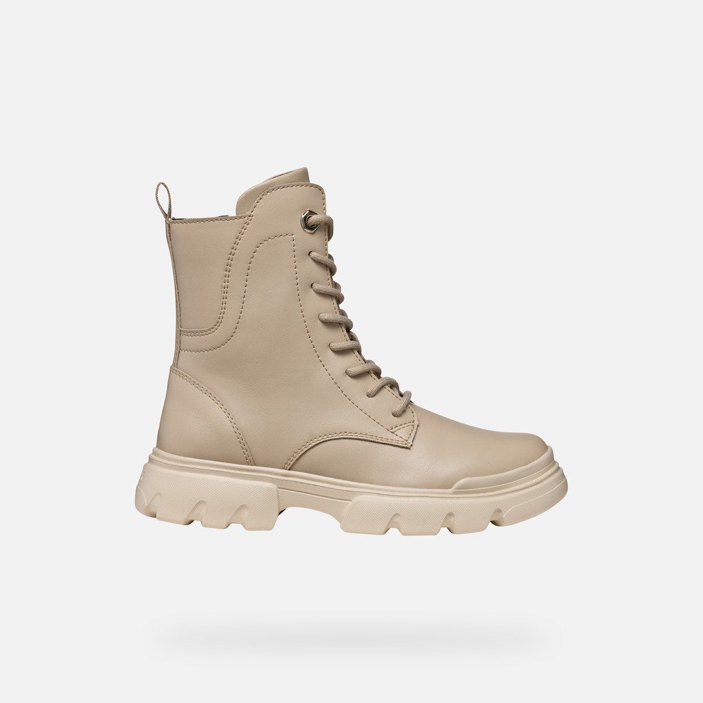 Ankle boots with laces JUNETTE GIRL Beige - image number 1 | GEOX