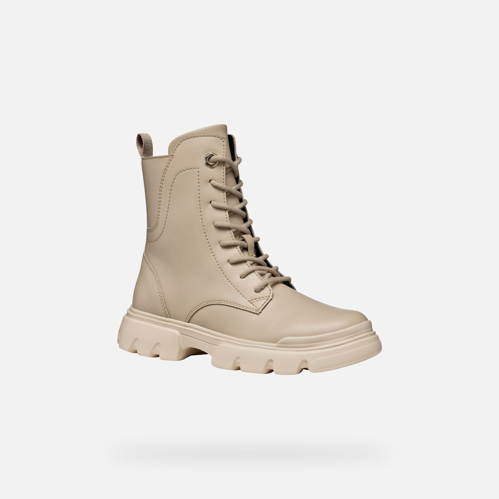 Ankle boots with laces JUNETTE GIRL Beige - image number 2 | GEOX