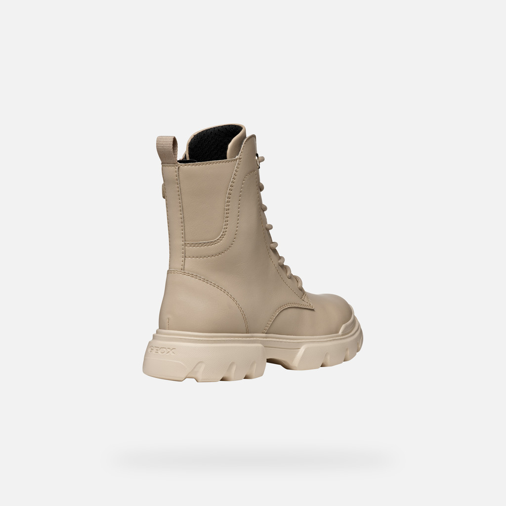 Ankle boots with laces JUNETTE GIRL Beige - image number 4 | GEOX