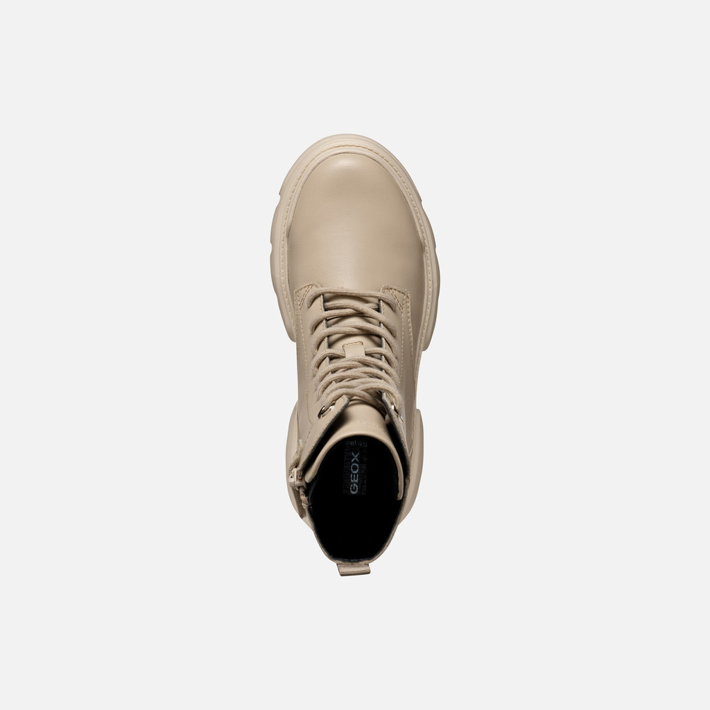 Ankle boots with laces JUNETTE GIRL Beige - image number 5 | GEOX