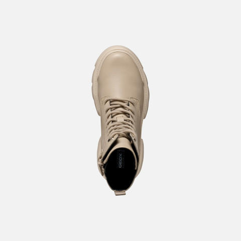 Ankle boots with laces JUNETTE GIRL Beige - image number 5 | GEOX