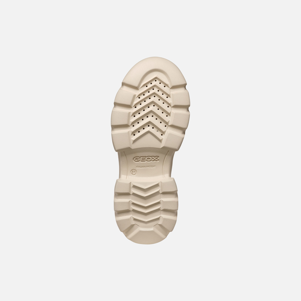 Ankle boots with laces JUNETTE GIRL Beige - image number 6 | GEOX