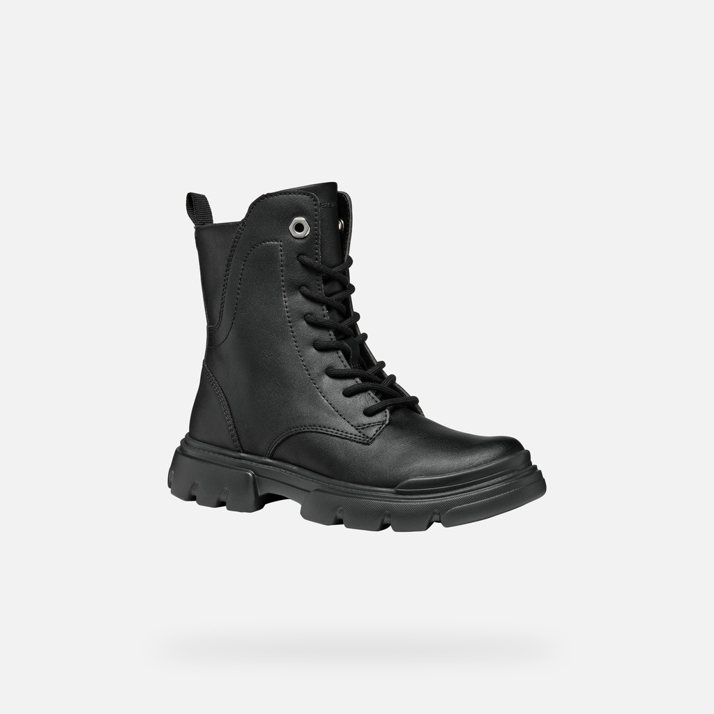 Ankle boots with laces JUNETTE GIRL Black - image number 2 | GEOX