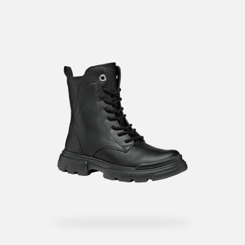 Ankle boots with laces JUNETTE GIRL Black - image number 2 | GEOX