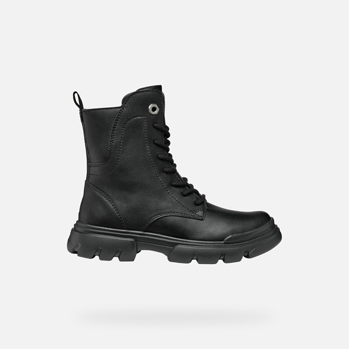 Ankle boots with laces JUNETTE GIRL Black | GEOX