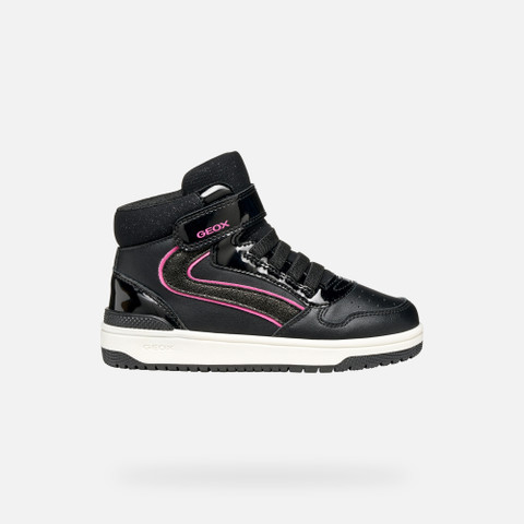 Sneakers alte WASHIBA BAMBINA Nero/Fucsia - image number 1 | GEOX
