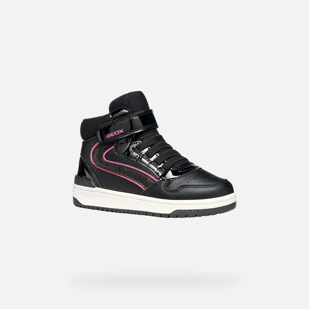 Sneakers alte WASHIBA BAMBINA Nero/Fucsia - image number 2 | GEOX
