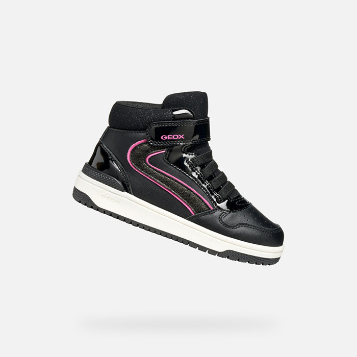 High top sneakers WASHIBA GIRL Black/Fuchsia | GEOX