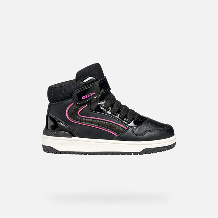 High top sneakers WASHIBA GIRL Black/Fuchsia | GEOX