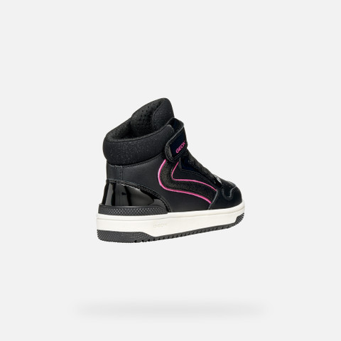 Sneakers alte WASHIBA BAMBINA Nero/Fucsia - image number 4 | GEOX
