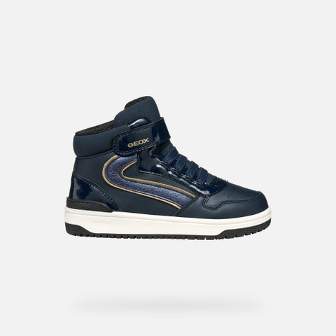 High top sneakers WASHIBA GIRL Dark navy/Platinum - image number 1 | GEOX