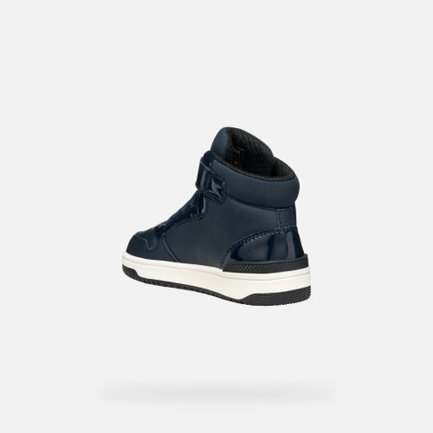 High top sneakers WASHIBA GIRL Dark navy/Platinum - image number 3 | GEOX