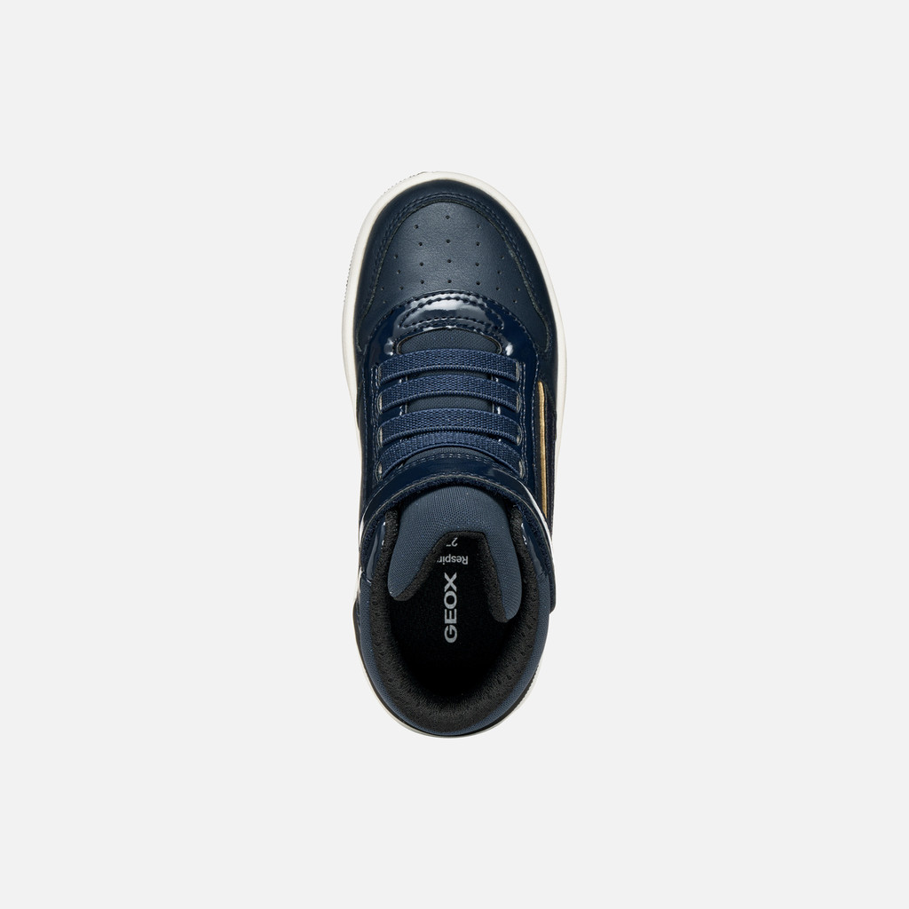 High top sneakers WASHIBA GIRL Dark navy/Platinum - image number 5 | GEOX