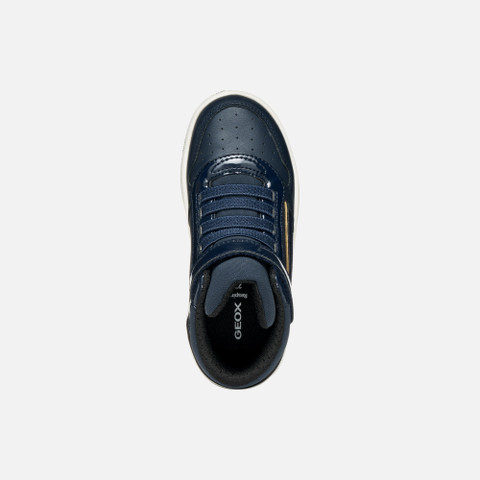 High top sneakers WASHIBA GIRL Dark navy/Platinum - image number 5 | GEOX
