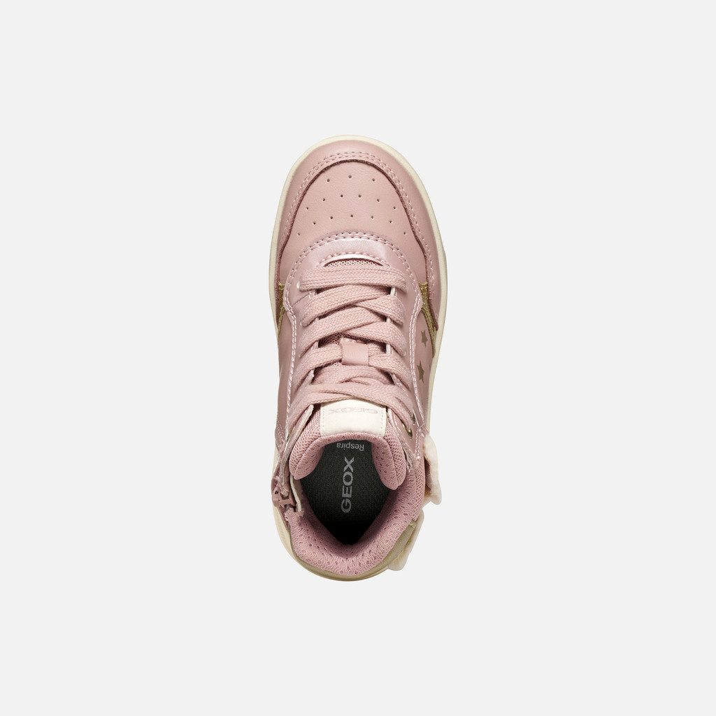 High top sneakers WASHIBA GIRL Old Rose/Platinum - image number 5 | GEOX